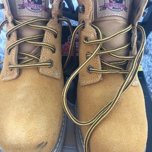 Work boots steel toe lightly worn two scuffs